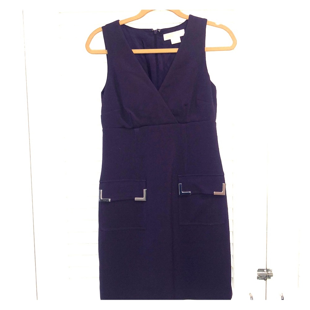 Michael Kors purple v-neck dress